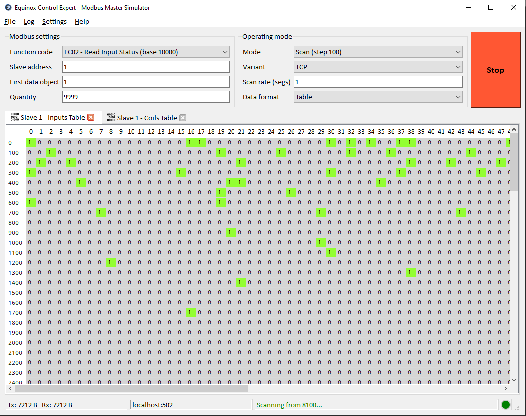 EQUINOX Modbus Master Simulator